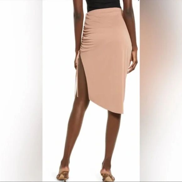 Nordstrom Open Edit Ruched Skirt in Tan Mocha‎ Size XL NWT - Picture 4 of 4